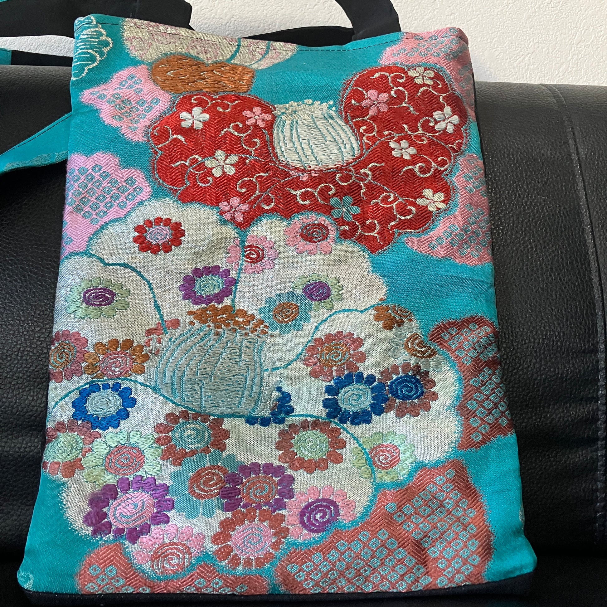 Handmade Japanese Silk Kimono Tote Bag