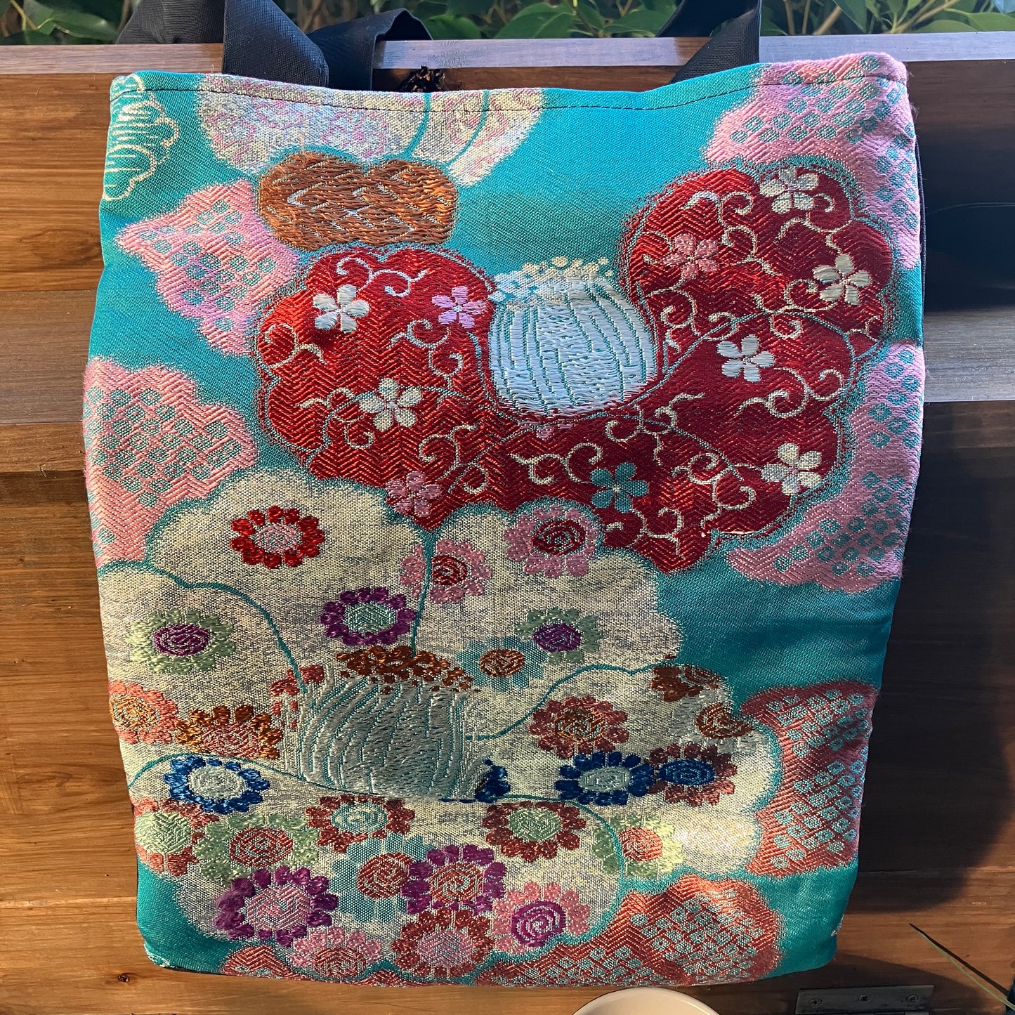 Handmade Japanese Silk Kimono Tote Bag